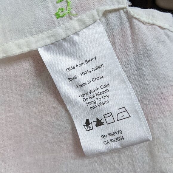 GIRLS FROM SAVOY Floral Farmhouse Ruffle Top 2 - Picture 7 of 8